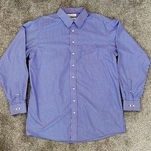 Men’s Long Sleeve Purple, Pink & White Dress Shirt